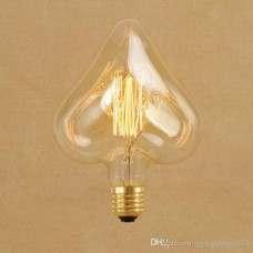 Kalp Hearts 40 Watt Flamanlı Vintage Rustik Ampul 
